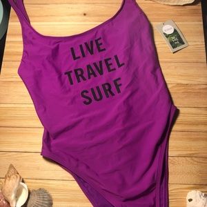 Eidon Magenta one piece swim suit